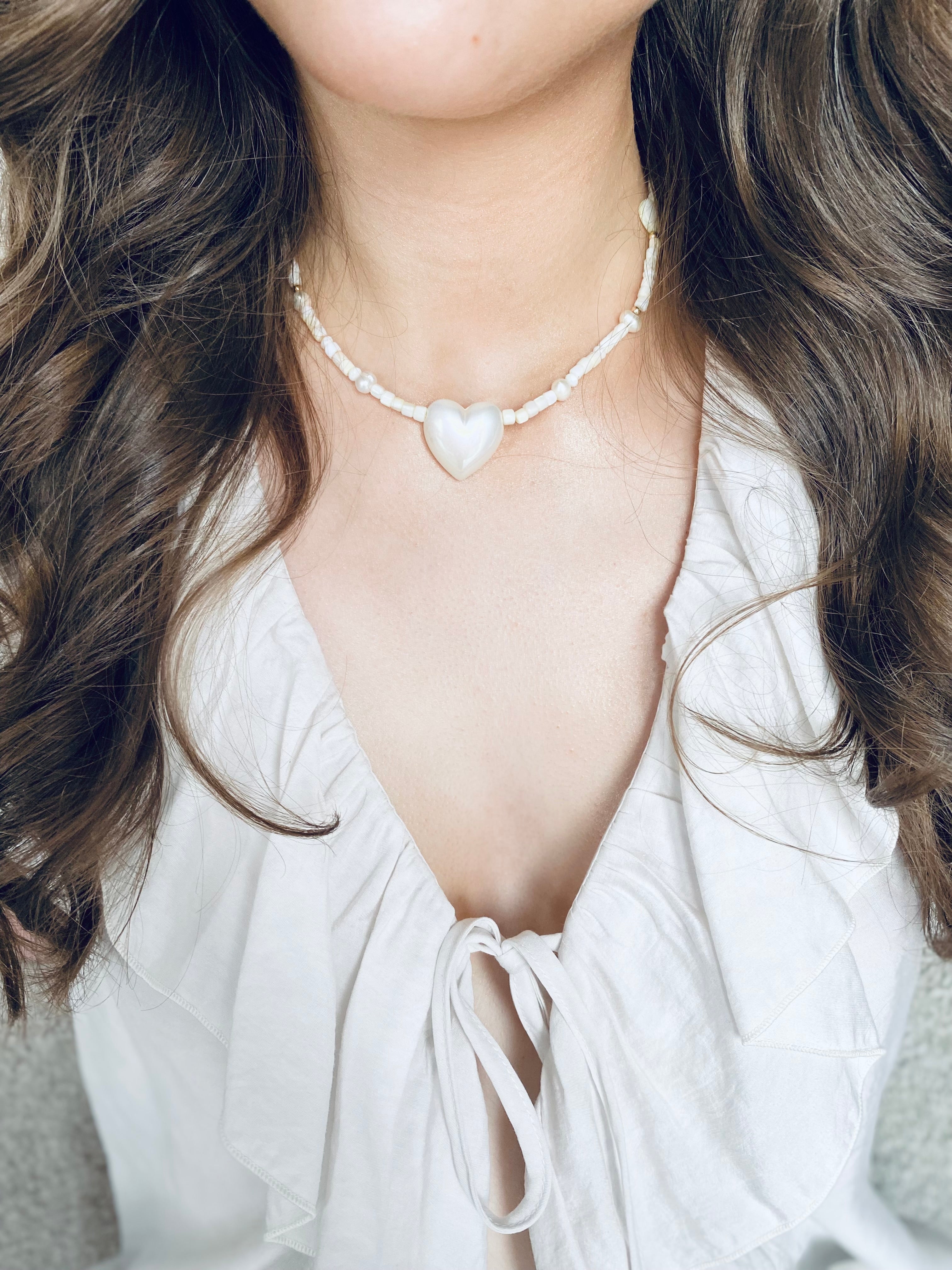 Lustrous Heart Necklace