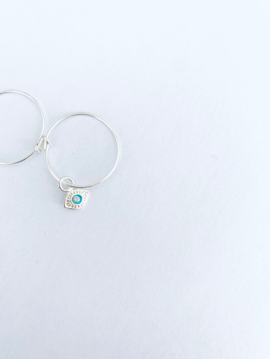 Evil Eye Sterling Silver Earrings