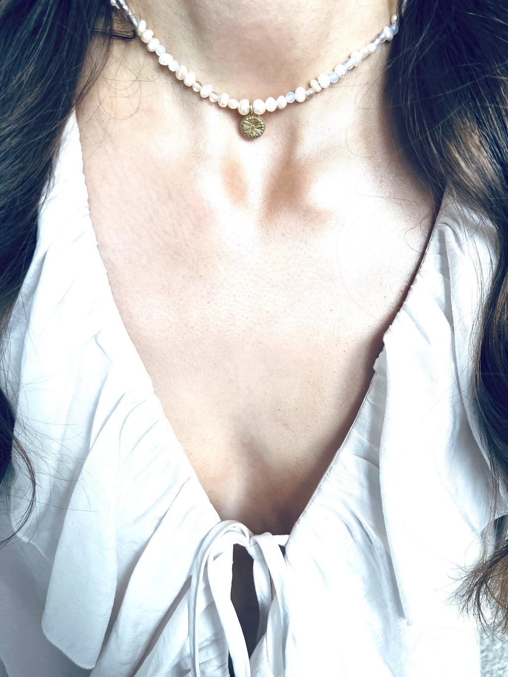 Daisy Pearl Necklace