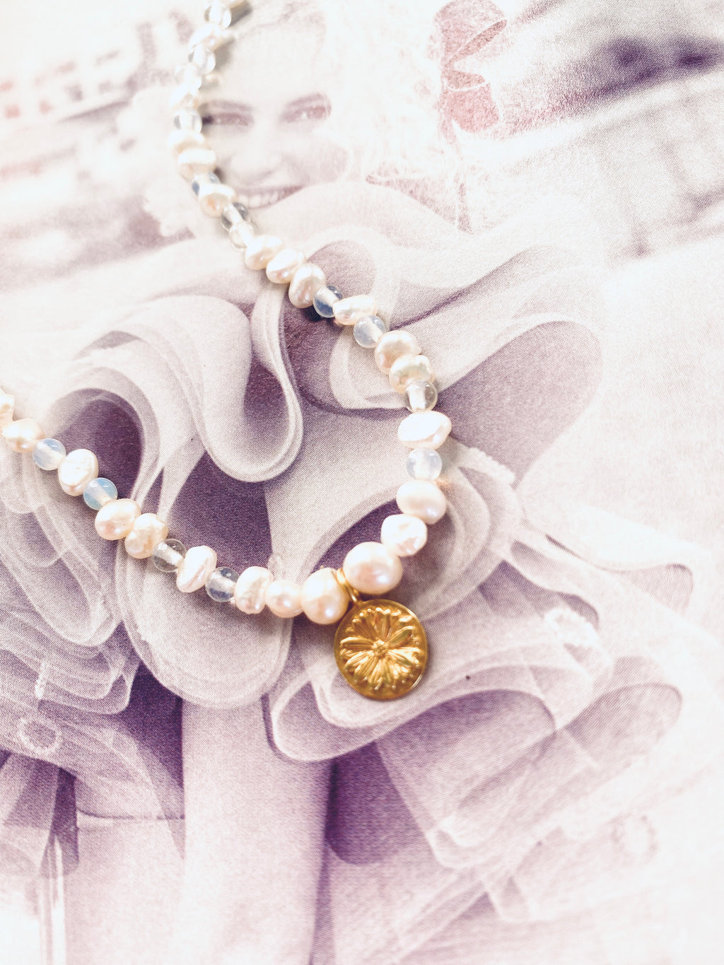 Daisy Pearl Necklace