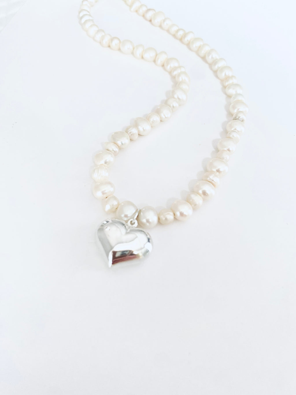 Ivy Heart Pearl Necklace
