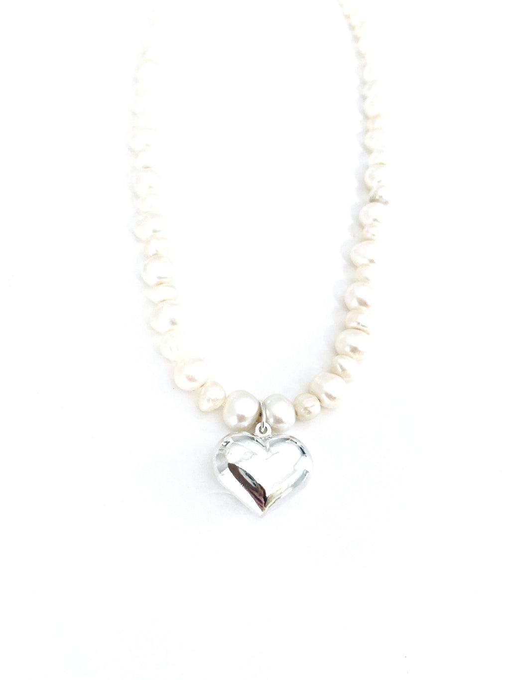 Ivy Heart Pearl Necklace