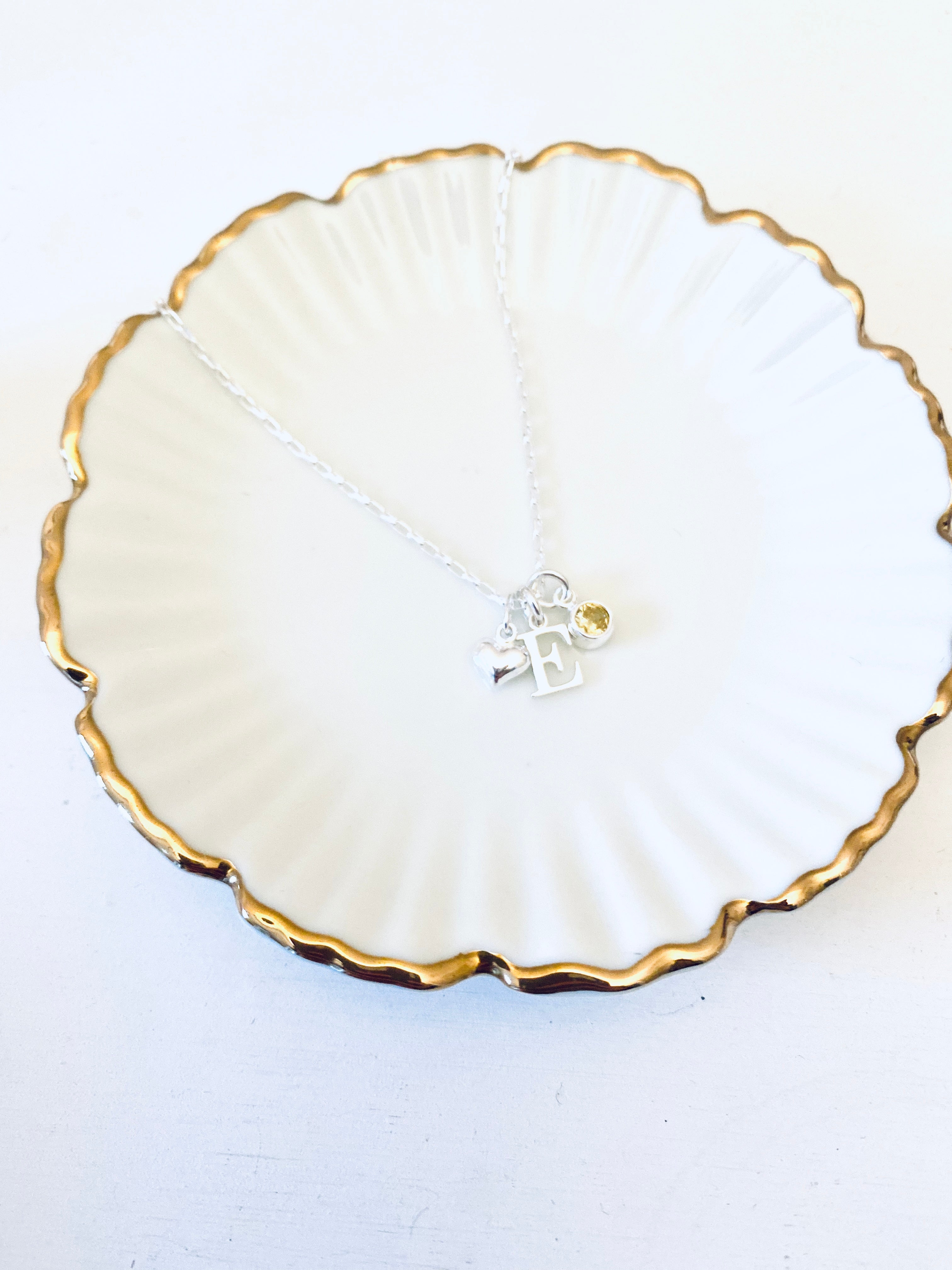 Personalised Birthstone Charm Necklace