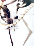 Peach Pearl Dragonfly Necklace