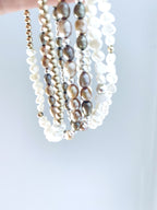 Pewter Pearl Bracelet