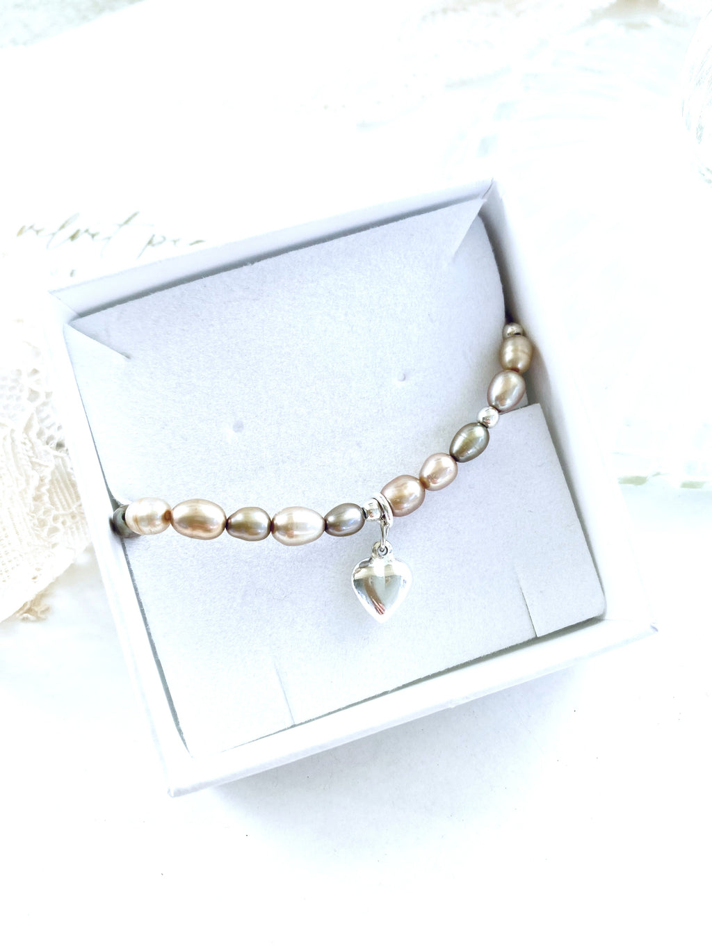 Pewter Pearl Bracelet