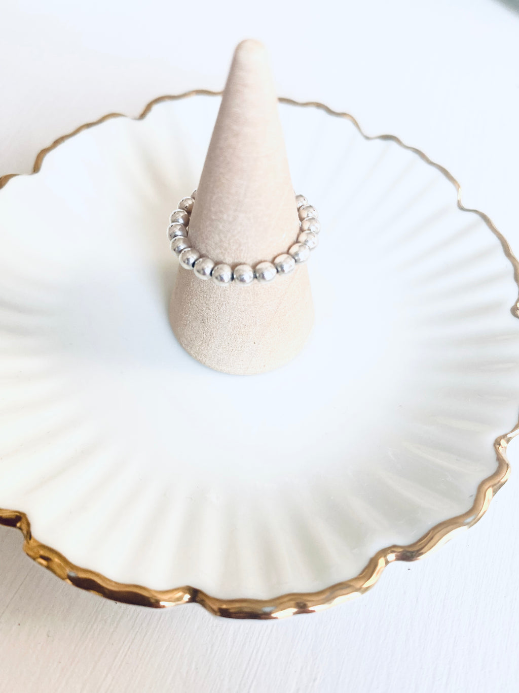 Sterling Silver Beaded Ring