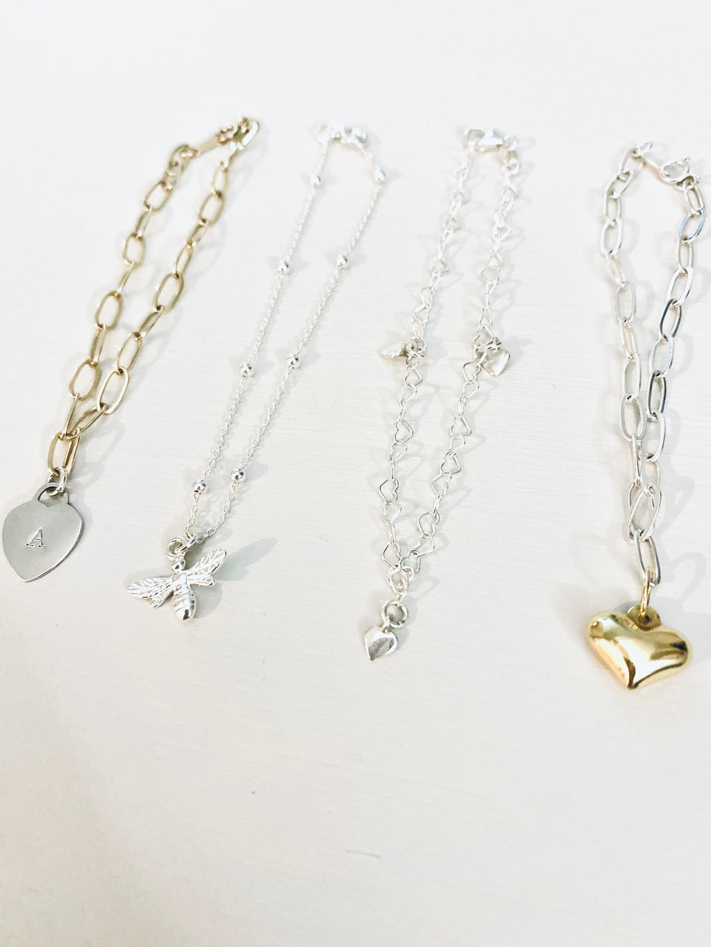 Silver Dainty Heart Bracelet