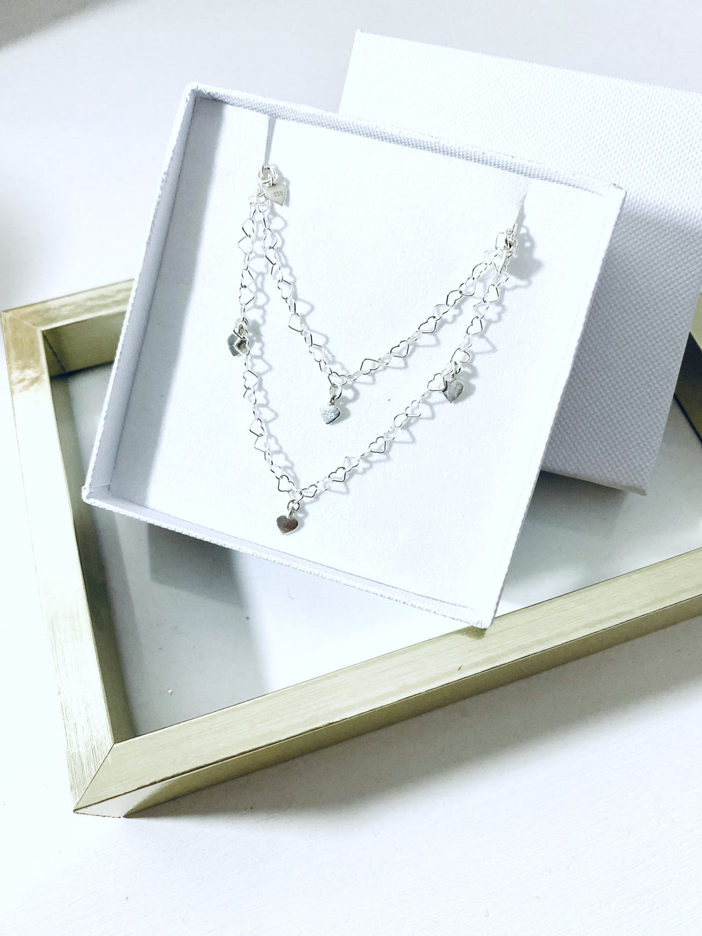 Silver Dainty Heart Bracelet