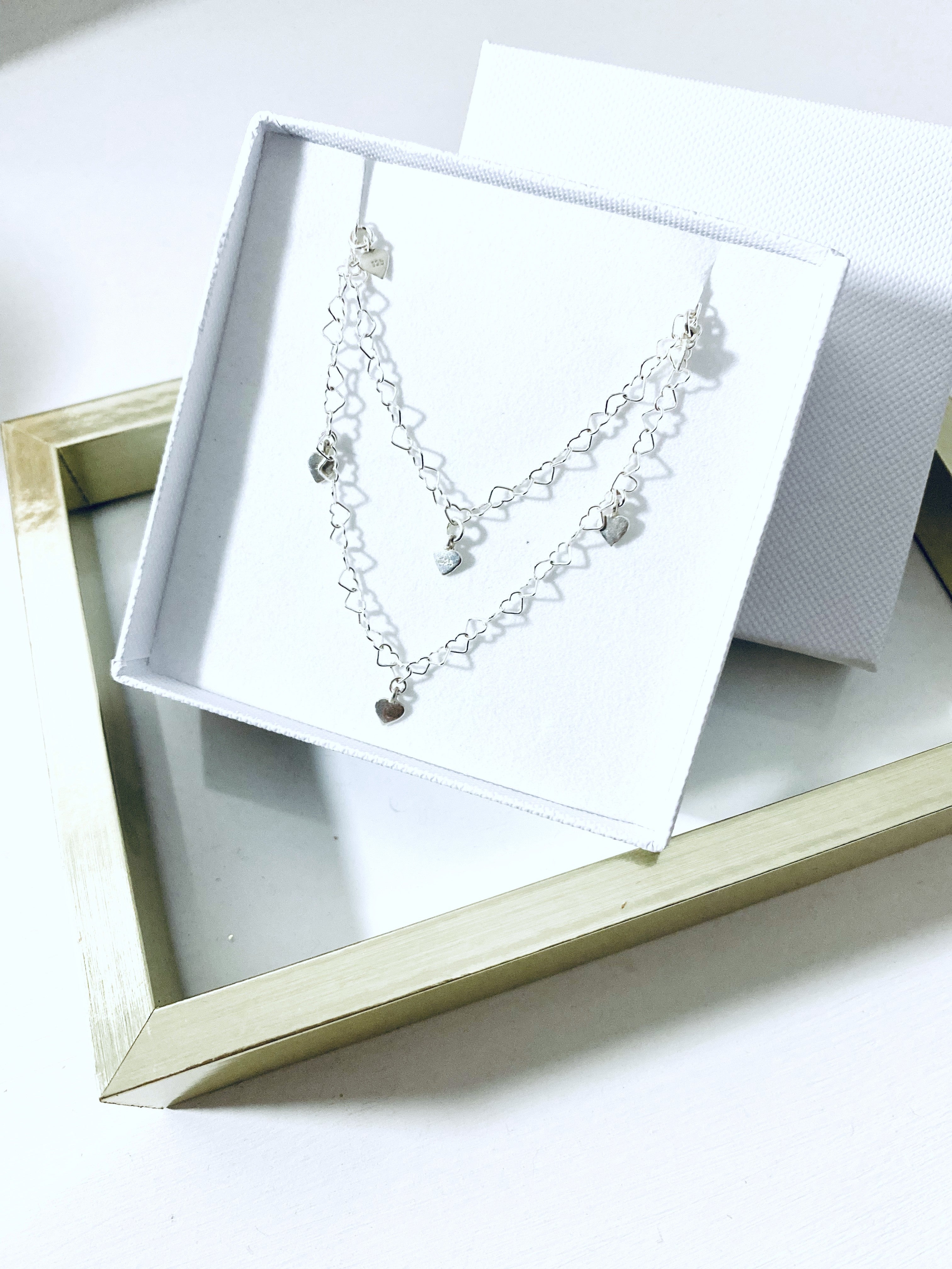 Silver Dainty Heart Bracelet