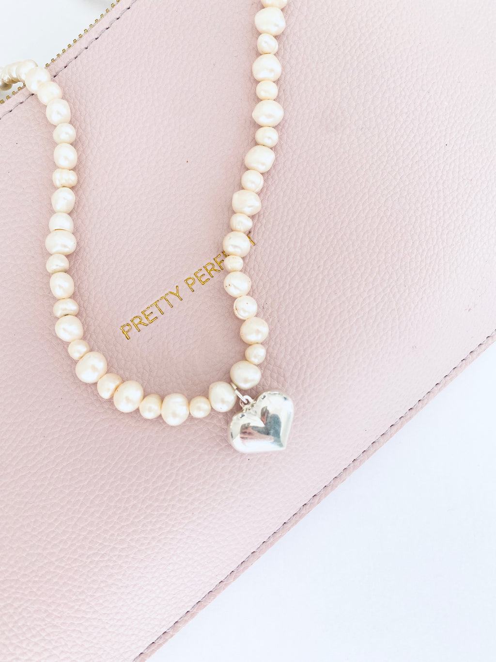 Ivy Heart Pearl Necklace