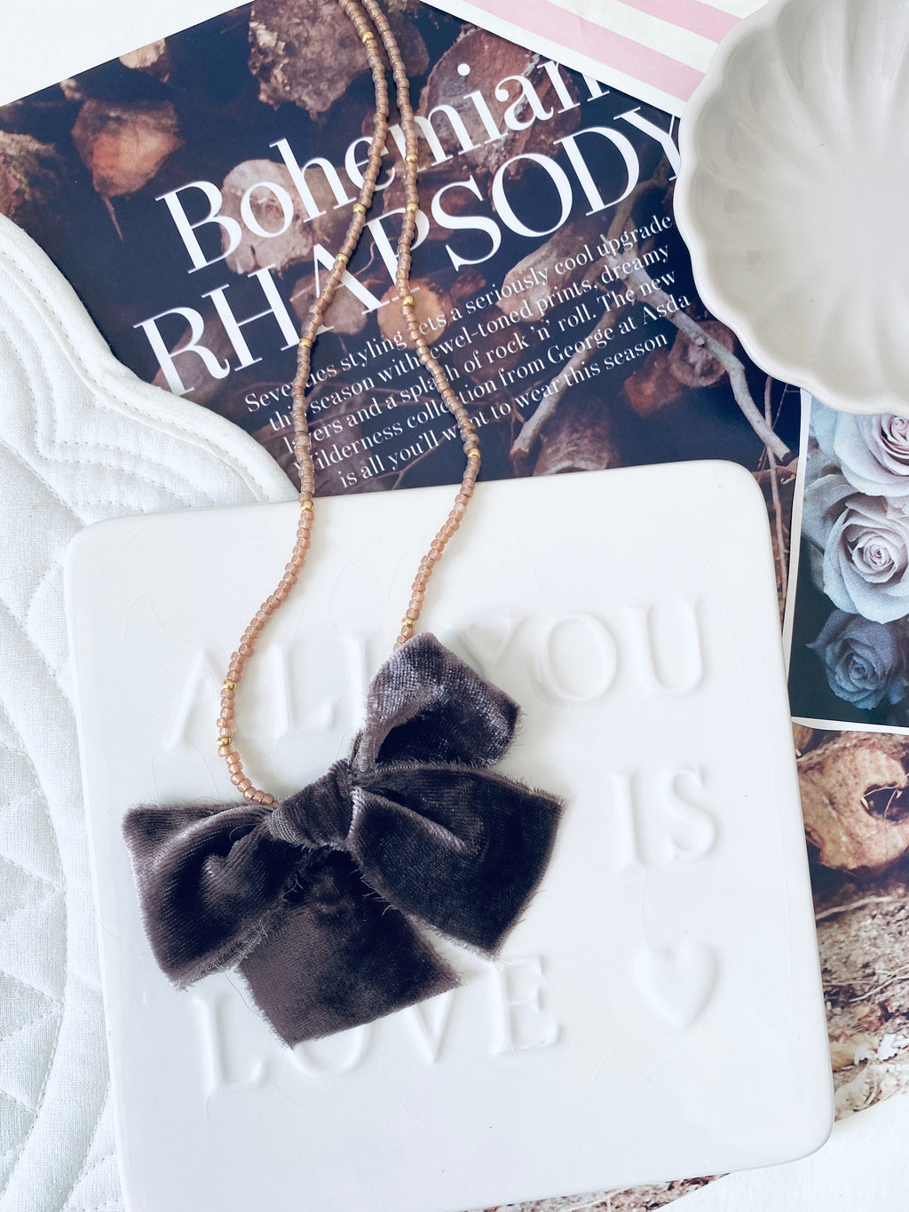 Velvet Bow Necklace