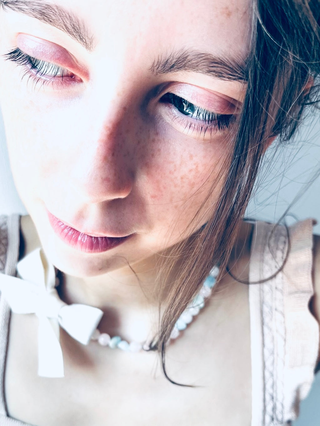 Velvet Bow Morganite Necklace