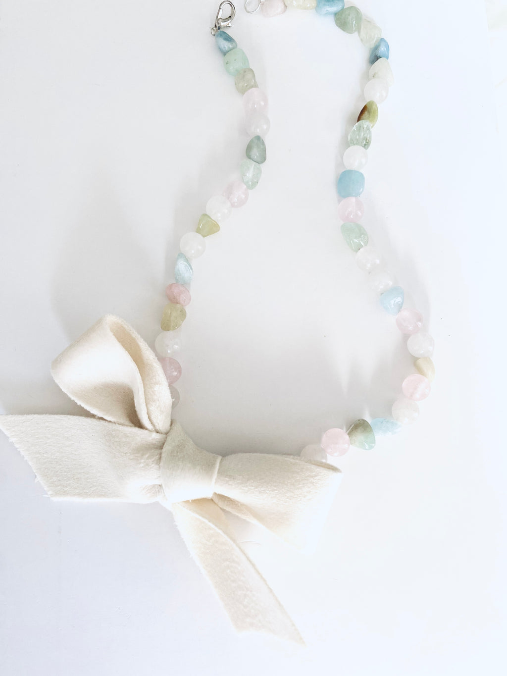 Velvet Bow Morganite Necklace